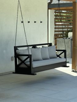 Modern Outdoor Metal Swing Bench Frame – Heavy-Duty