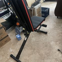 Adjustable Bench And Dumbbell Weights