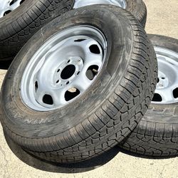 17" OEM 2025 Ford F150 Steel Rims NEW Pirelli AT Tires 265/70/17 100% no caps 