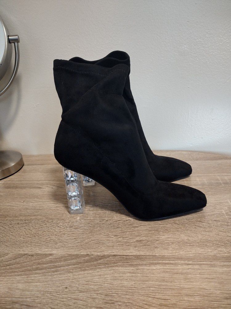 Fashion Nova - Samantha Booties - Black - Size 8