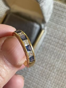 Safire Synthetic Stone Ring