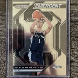 Victor Wembanyama Rookie Prizm Emergent Insert Card