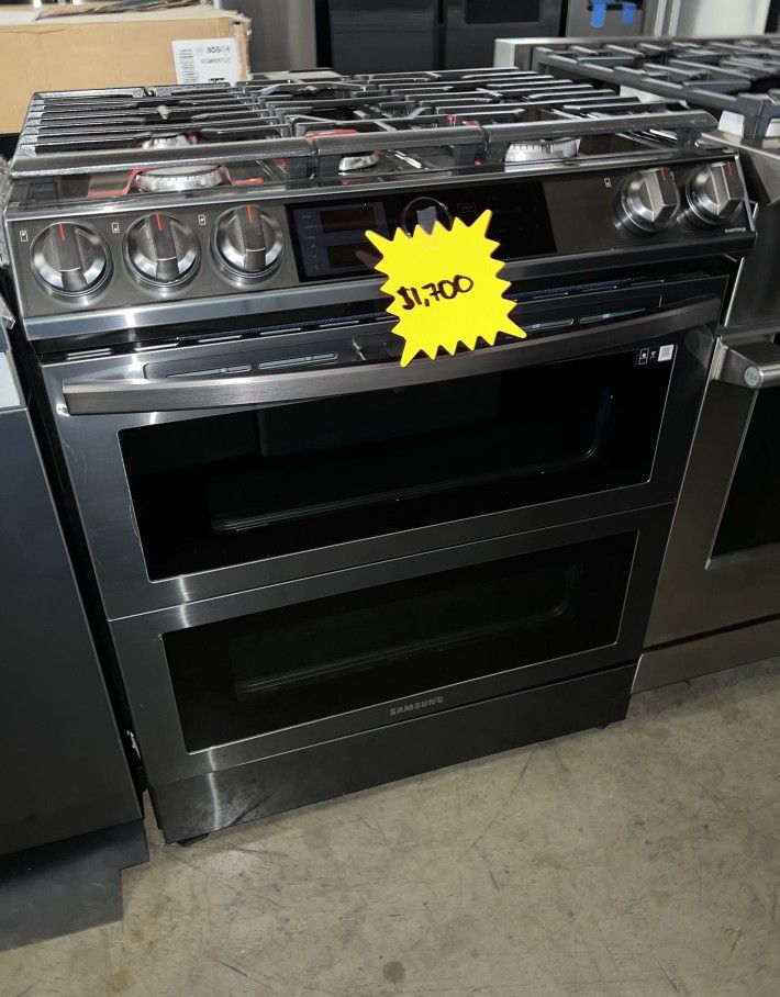Samsung Black Stainless Slide In Double Oven P7W H