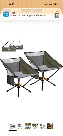 Set of 2 Portable Camping Chairs