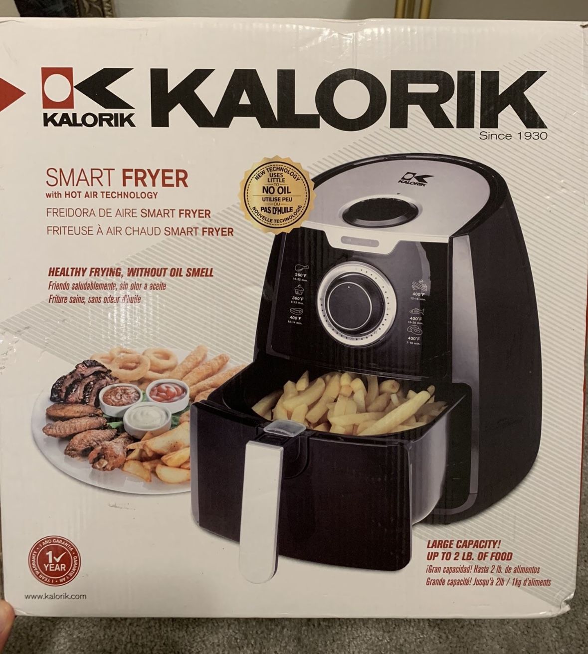KALORIK Airfryer with Dual Layer Rack in Black