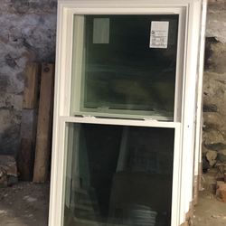 White Vinyl Replacement Windows, Never Installed Custom Double Pane