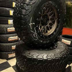 Vendo Set De Rines Nuevos 17x9 De Ancho De 6-139.7 Con Llantas 285/70/R17 Bfgoodrich Instacion Y Balance Gratis Por $980