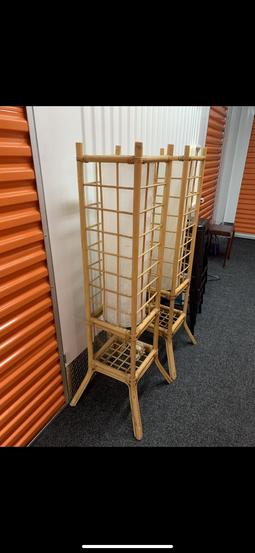 Bamboo Lamps, Authentic, Antique