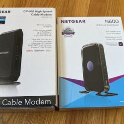 Netgear CM600 Modem And Netgear N600 Router