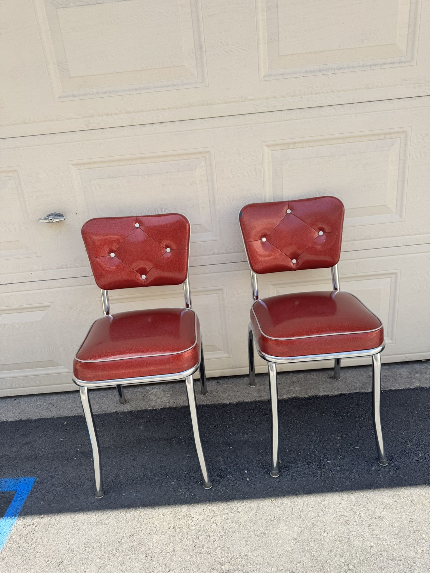 2 Retro Vintage Dining Chairs
