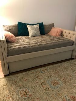 Upholstered trundle bed