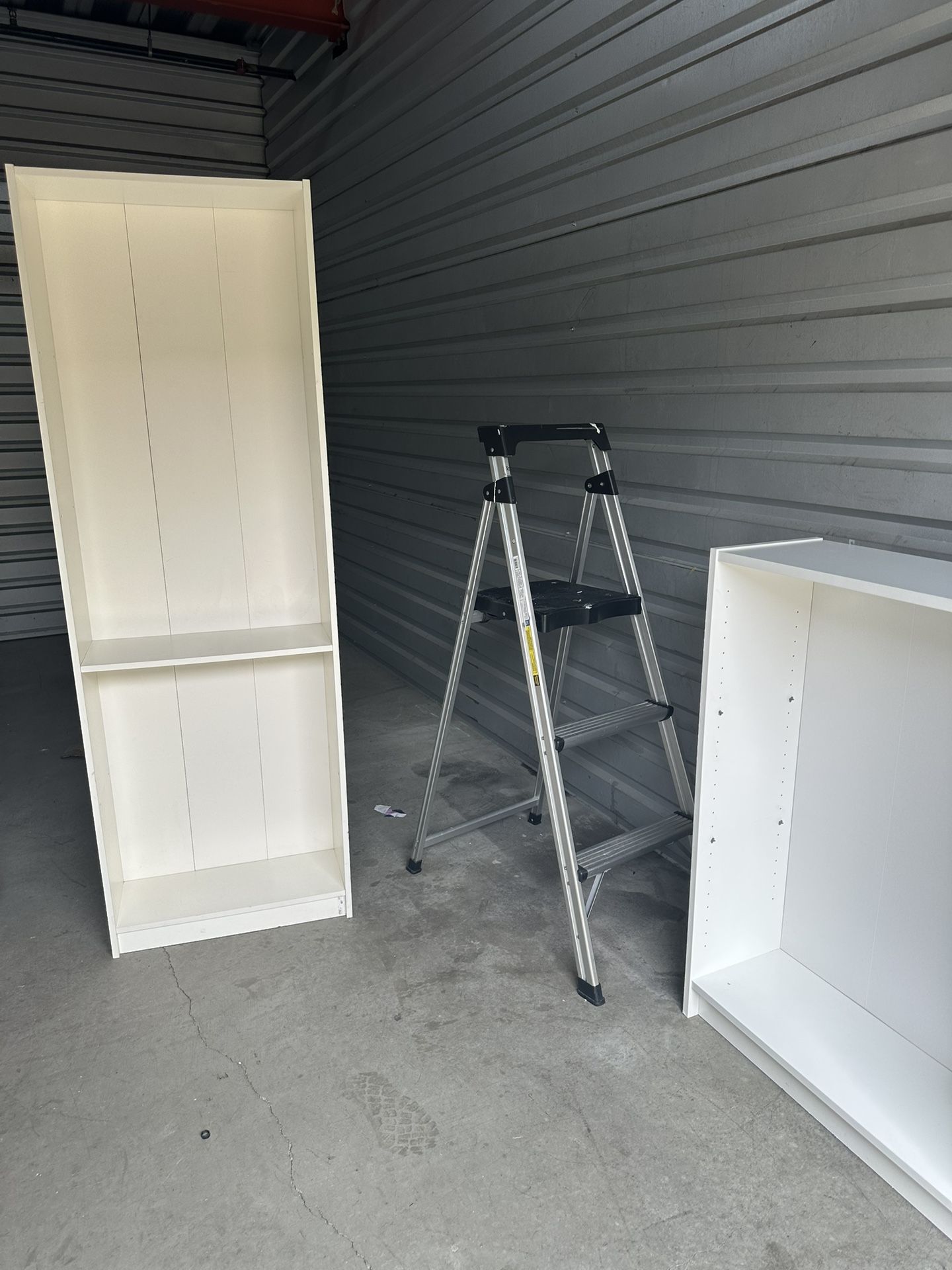 3 Shelves For Sale With Step Ladder And Dolly