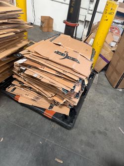 Large Lot of Flattened Cardboard Boxes