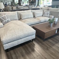 NOE Sectional With CLOUD SEATS! 75” X 113” On Sale 