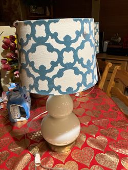 Two white lamps