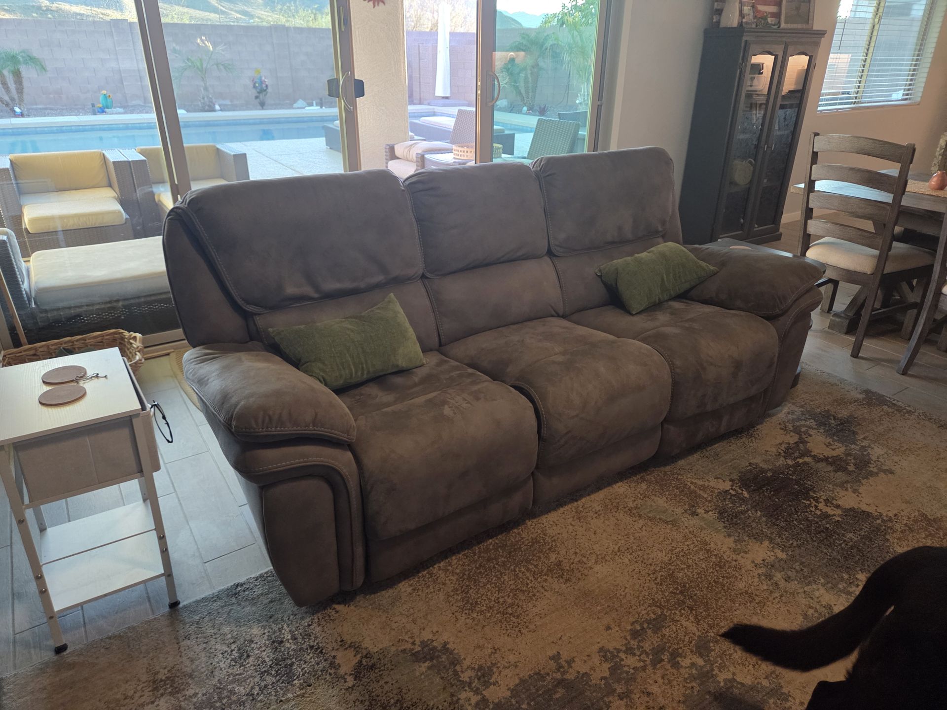 Gray Microsuede Couch