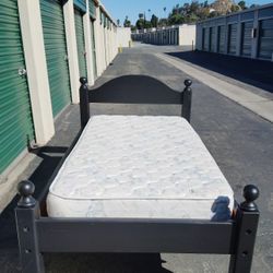 TWIN BED FRAME WITH MATTRESS 