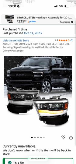 2020-2024 black out headlight new pair