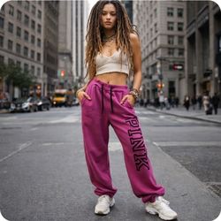 Graphic Sweatpants - PINK Victoria's Secret Logo Women's Joggers Yoga Workout