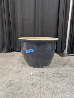 Dark Blue Glazed Ceramic Garden Planter