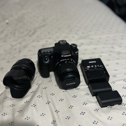 Cannon 80d with 2 Lenses.  18mm-55mm / 50mm & Two Batteries