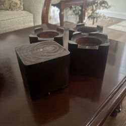 Table/sofa/chair Risers - Dark Wood