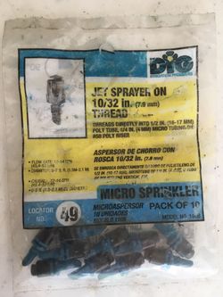Jet sprayer on 10/32 in thread micro sprinkler pack of 10