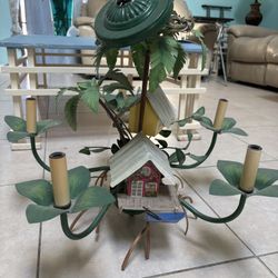 🏡 Unique House-Themed Chandelier – Statement Piece – $180