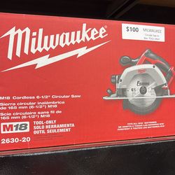 Milwaukee M18 Cordless 6-1/2” Circular Saw in Box New