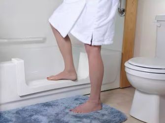 CleanCut Wide White Step-In Bathtub Conversion Kit | Accessibility Shower Step NEW