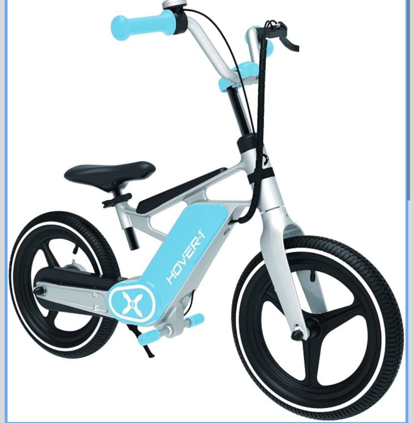 Hover-1 My First E-Bike, 8 MPH Top Speed, 7.5 Mile Range, LED Display, 14” Pneumatic Tires, Rear Electronic and Mechanical Brakes, for Kids 8+