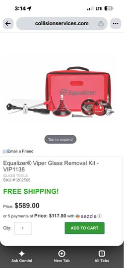 Windshield removal kit