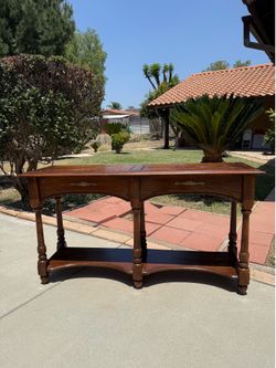 WEEKEND SALE!! She’s Waiting for You!!  Beautiful Vintage Wooden Console Table (Read Description)