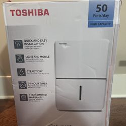 Toshiba 50 Pint Dehumidifier (Brand New)