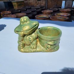 CEMENT FROG PLANTER  $25 