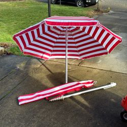 Free Screw In Beach Umbrella With Storage Bag
