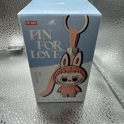 Authentic Popmart Labubu Pin For Love Pink Letter N Plush Pendant US Seller