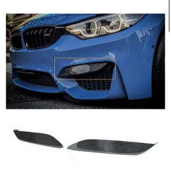 BMW F80 M3 F82 F83 M4 Carbon Fiber Front Bumper Upper Fang Trim