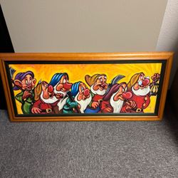 Disney Fine Art by Tim Rogerson "Hi Ho" on Canvas Limited Edition 64/195 Excellent Condition