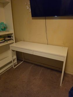 IKEA Micke White Desk with Drawers