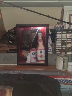 Tecate bar mirror