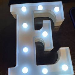 Marquee Letter E White Light Decor 