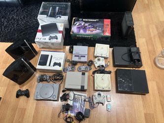 Video game lot consoles cib and loose snes n64