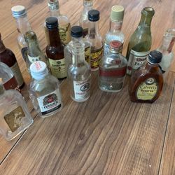 Vintage Mini Glass Assorted Liquor Bottles -$2 Each 