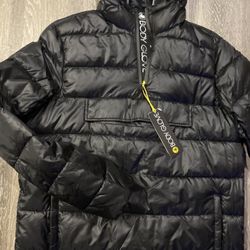 Body Glove Quilted Pull Over Jacket Black Size Medium