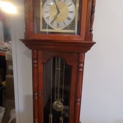 Antique Grandfather Clock Tempus Fugit