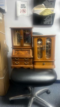 2 Table Top Jewelry Armoire
