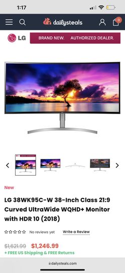 LG 38” Curved Monitor (NEW IN BOX)