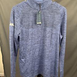 Perry Ellis Quarter Zip Pullover – BUBBL’R Sparkling Water Promo – Size M – New With Tags