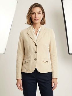 Vintage Talbots Corduroy Biege- Colored Classic Tailored Blazer Size 6